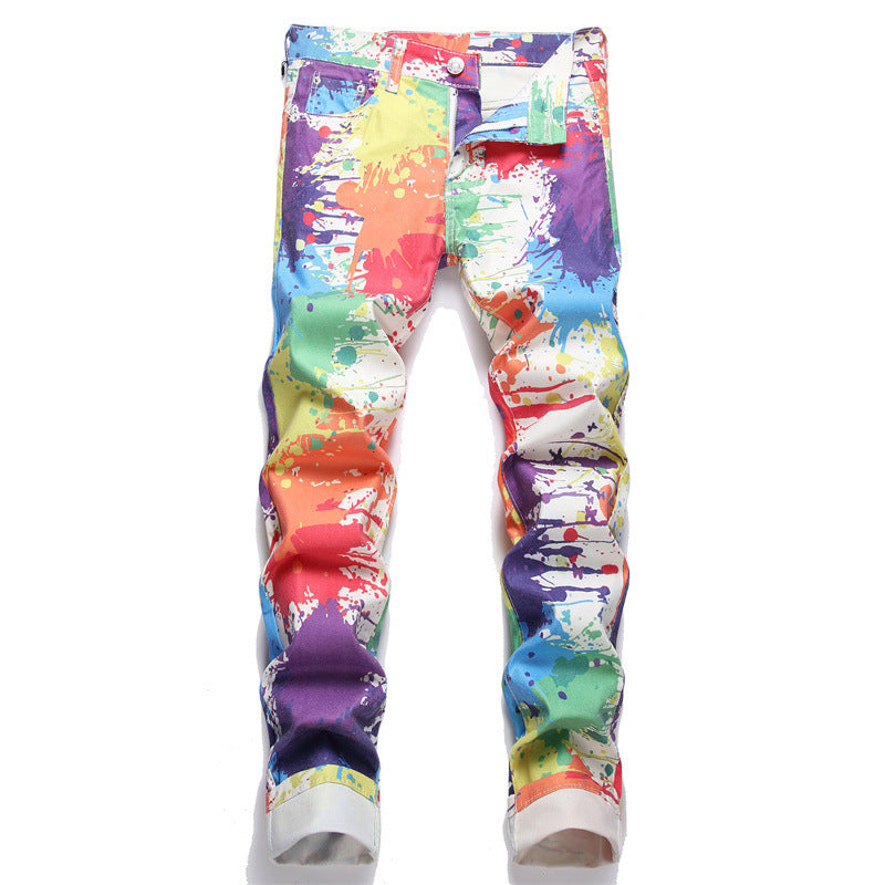 Street Men's Digital Printed Jeans - Nyaabs