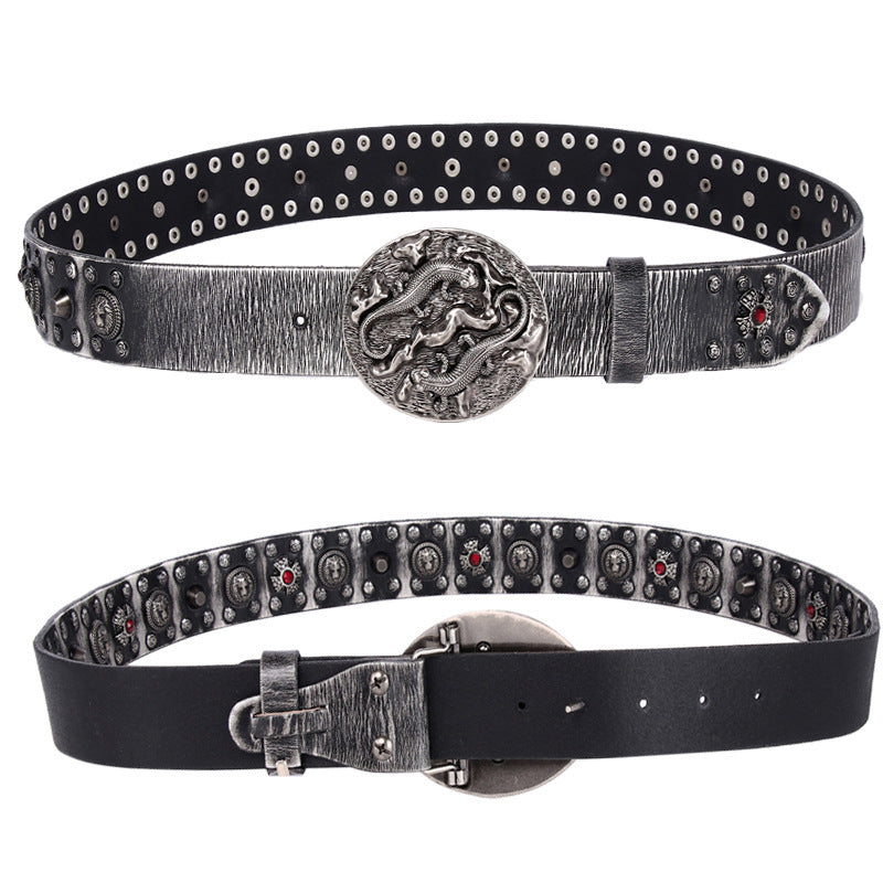 Punk Rivet Man Belt Show Trim Lady - Nyaabs