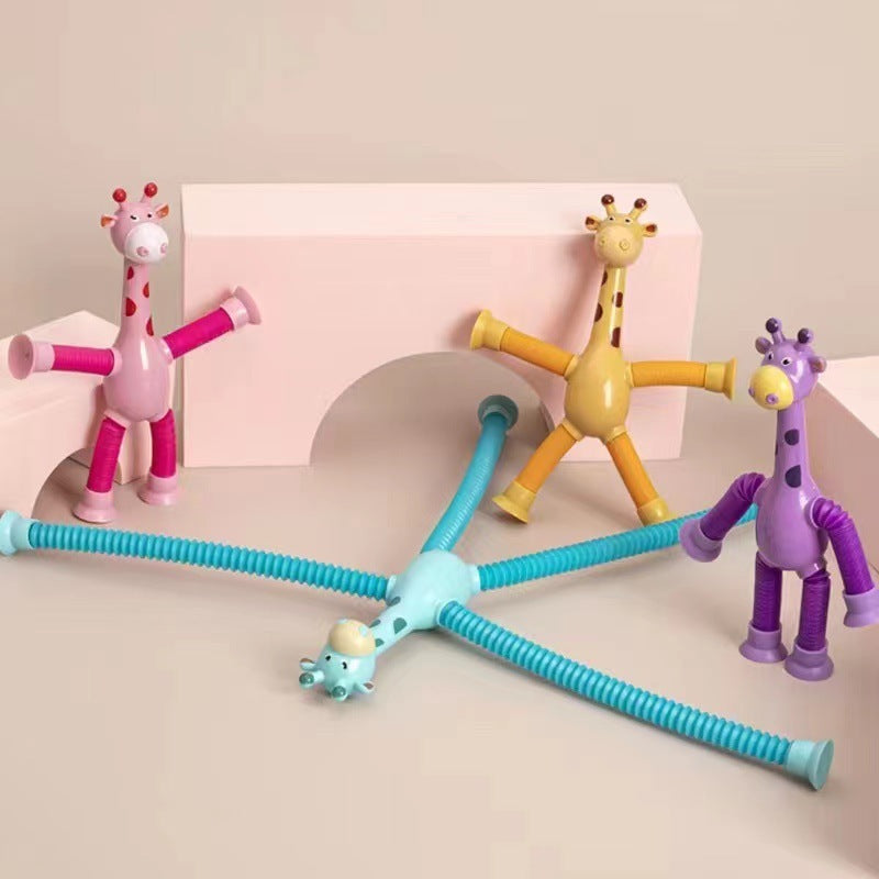 Giraffe Tubes Sensory Toys Novelty Spring Fidget Toy Stretch Tube Stress Relief Toy For Kid Birthday Gift Party Favors - Nyaabs