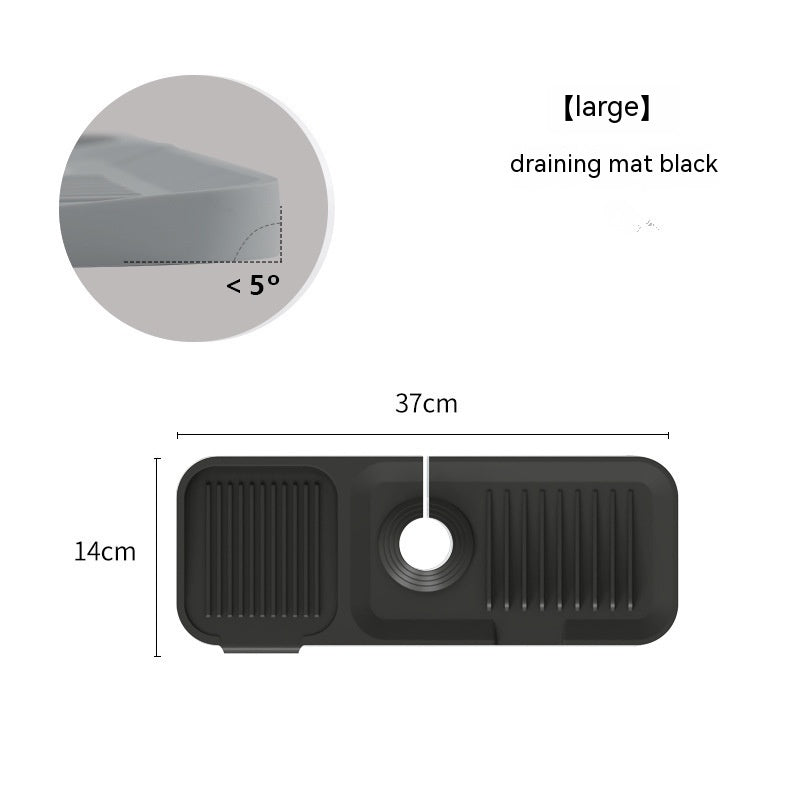 Silicone Faucet Pad Kitchen Gadgets Bathroom Mat Anti-splash Drain Pad Faucet Bottom Waterproof Thickening - Nyaabs