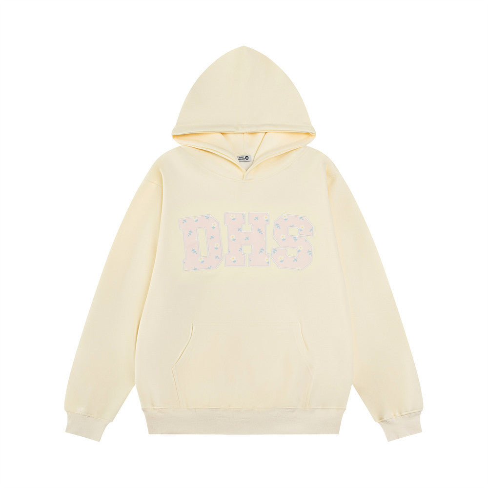 Letter Patch Embroidered Hoodie - Nyaabs