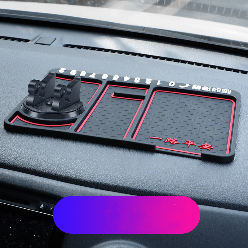 Non-Slip Car Phone Pad For 4-in-1 Car Parking Number Card Anti-Slip Mat Auto Phone Holder Sticky Anti Slide Dash Phone Mount - Nyaabs