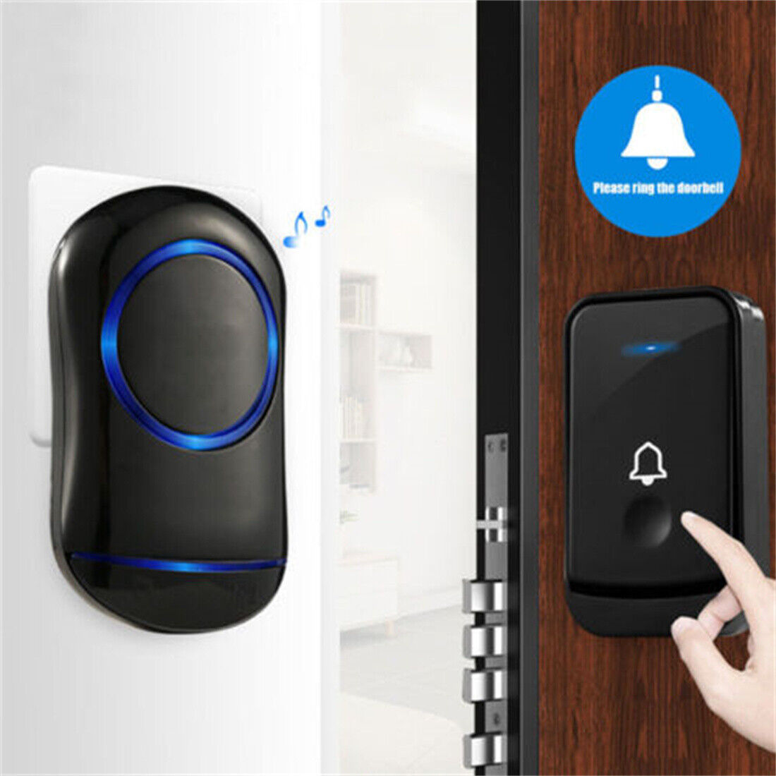 Wireless Door Bells Waterproof Long Range Plug In Home Cordless Doorbell - Nyaabs