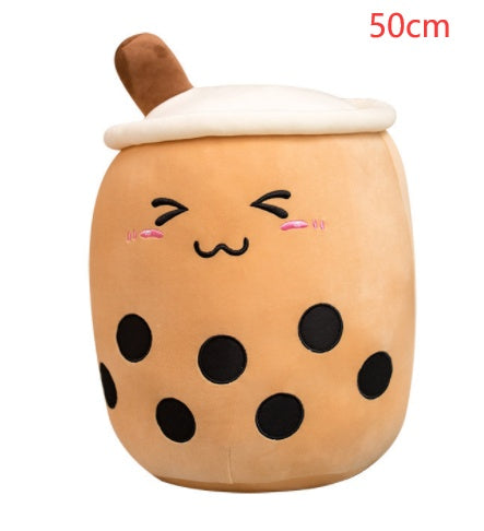 Cute Fruit Drink Plush Stuffed Soft Strawberry Milk Tea Plush Boba Tea Cup Toy Bubble Tea Pillow Cushion Kids Gift - Nyaabs