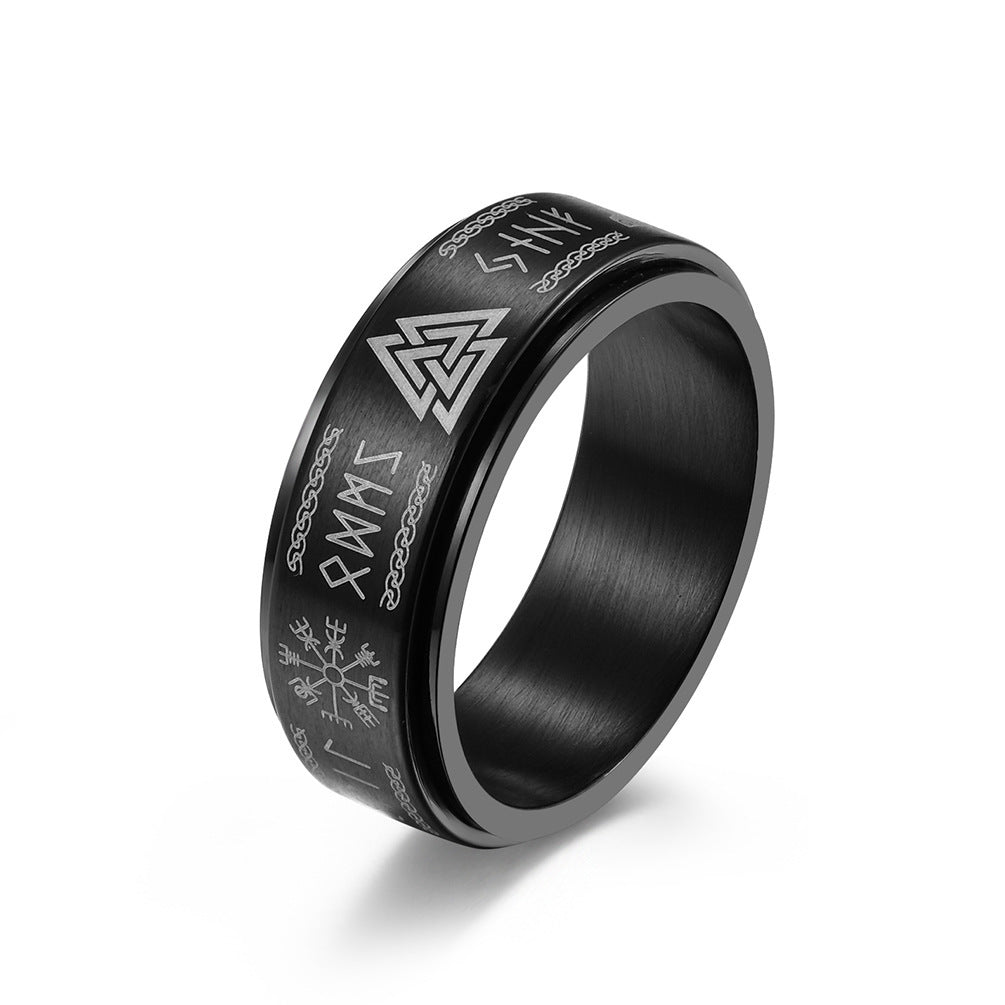 Rotatable Titanium Steel Ring For Men - Nyaabs