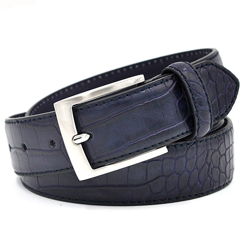 Men's Casual Pattern Pu Pin Buckle Belt - Nyaabs