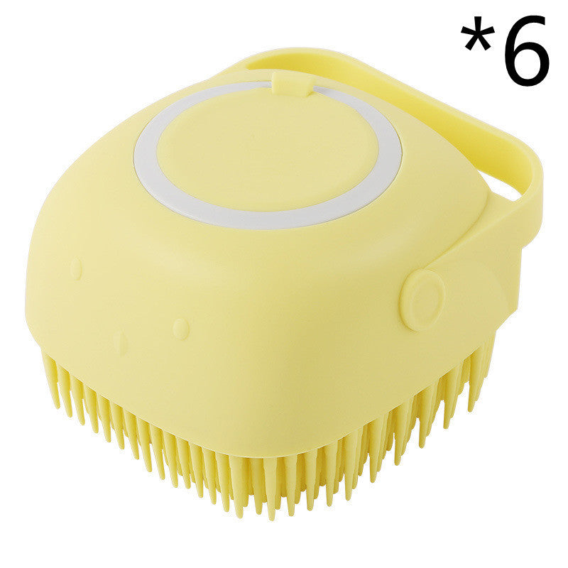 Silicone Dog Bath Massage Gloves Brush Pet Cat Bathroom Cleaning Tool Comb Brush For Dog Can Pour Shampoo Dog Grooming Supplies nyaabs.com