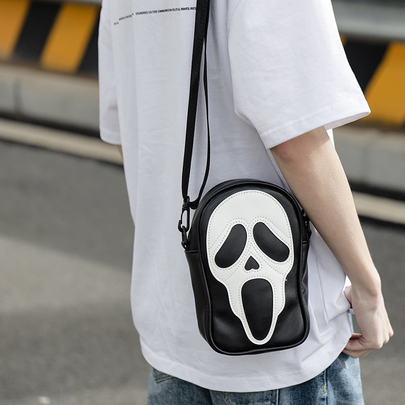 Halloween Funny Ghost Skull Crossbody Shoulder Bag - Nyaabs