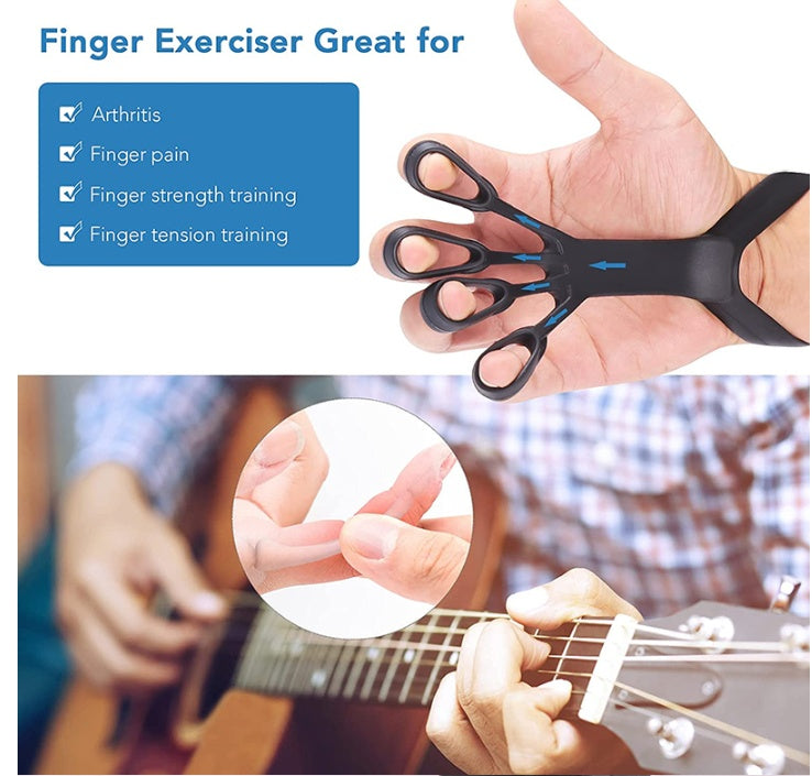 Silicone Grip Device Finger Exercise Stretcher Arthritis Hand Grip Trainer Strengthen Rehabilitation Training To Relieve Pain - Nyaabs