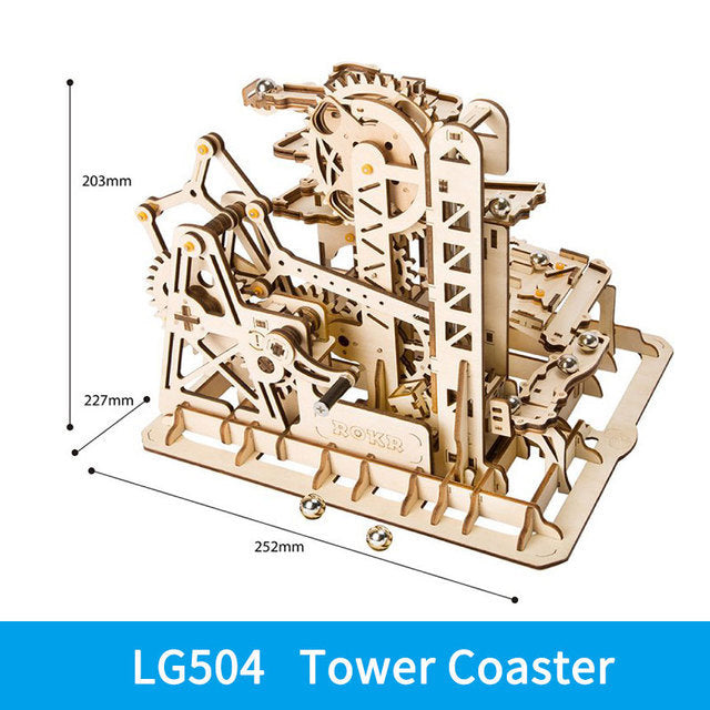 3D DIY Wooden Puzzle Roller Coaster Children's Toys - Nyaabs