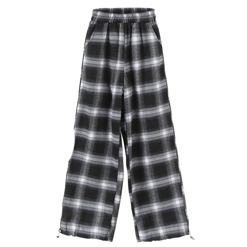 Girls' Suits Western Style Korean Children's Clothing Trendy Plaid Trousers Big Kids - Nyaabs