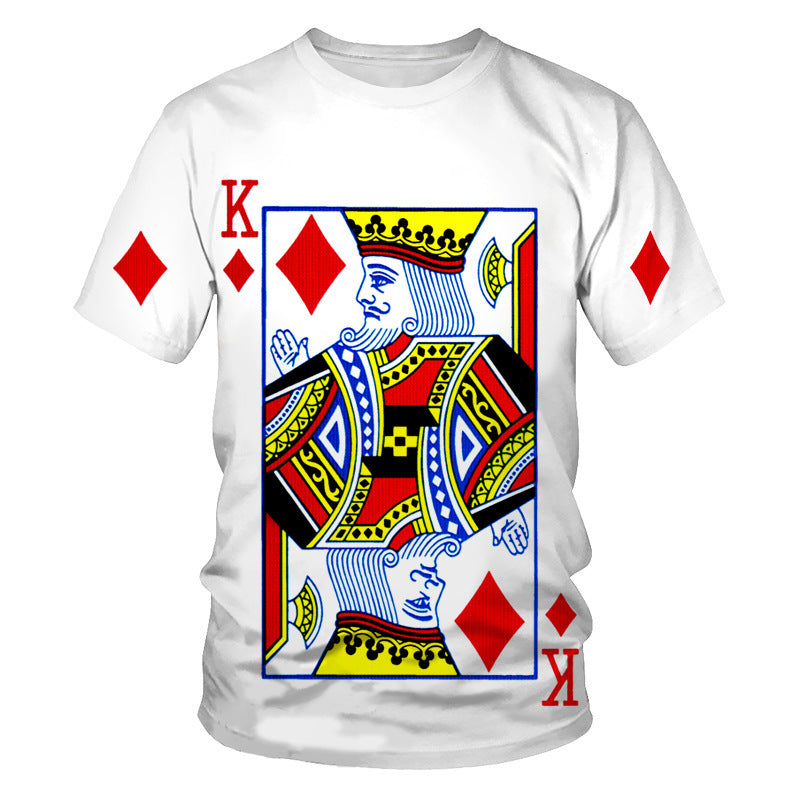 Poker Men's T-shirt 3D Digital Printing Short Sleeve My Store