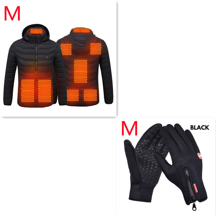 New Heated Jacket Coat USB Electric Jacket Cotton Coat Heater Thermal Clothing Heating Vest Men's Clothes Winter - Nyaabs