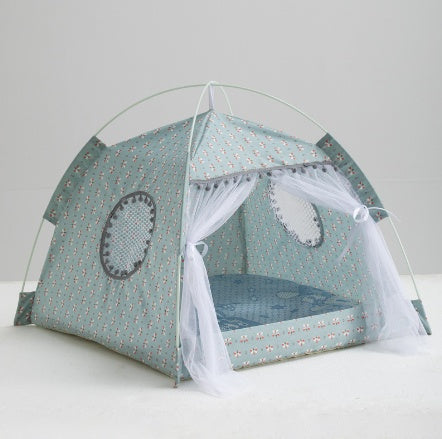 Cat Tent Cat Cat House Enclosed Pet Bed nyaabs.com