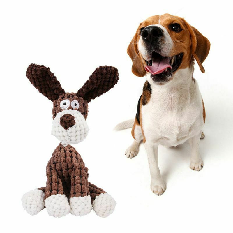 Dog Toy Play Funny Pet Puppy Chew Squeaker Squeaky Plush Sound Toys Clean Teeth - Nyaabs