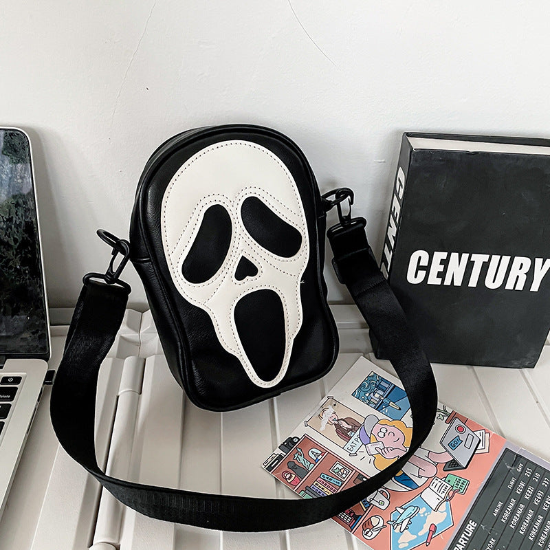 Halloween Funny Ghost Skull Crossbody Shoulder Bag - Nyaabs