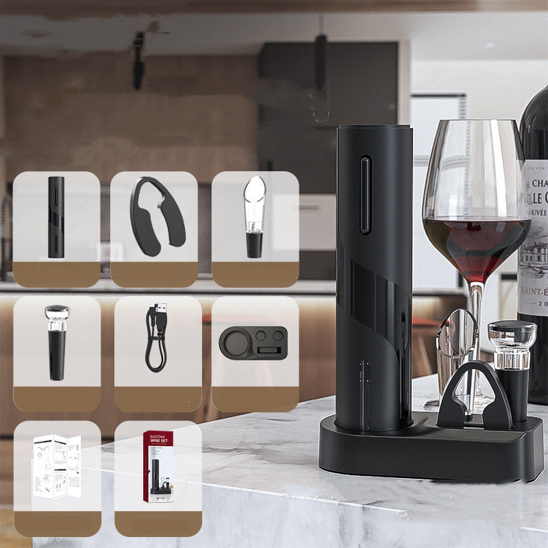 Electronic Bottle Opener Qier Plastic USB Rechargeable Wine Electric Electronic Bottle Opener - Nyaabs