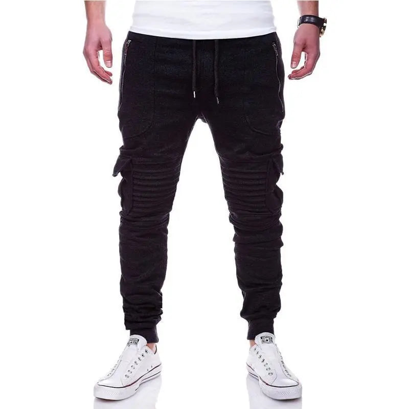 Sports Pants Striped Pleated Casual Men - Nyaabs