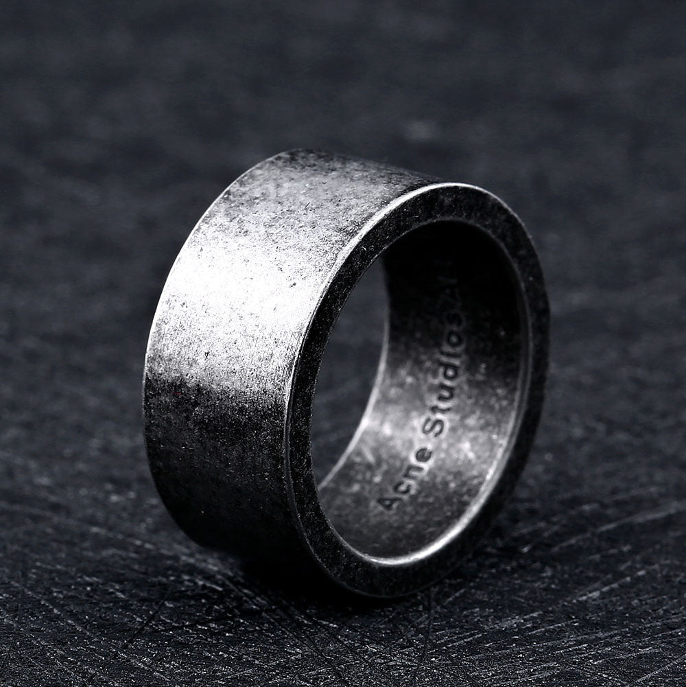 Titanium Steel Men And Women Simple Ring - Nyaabs