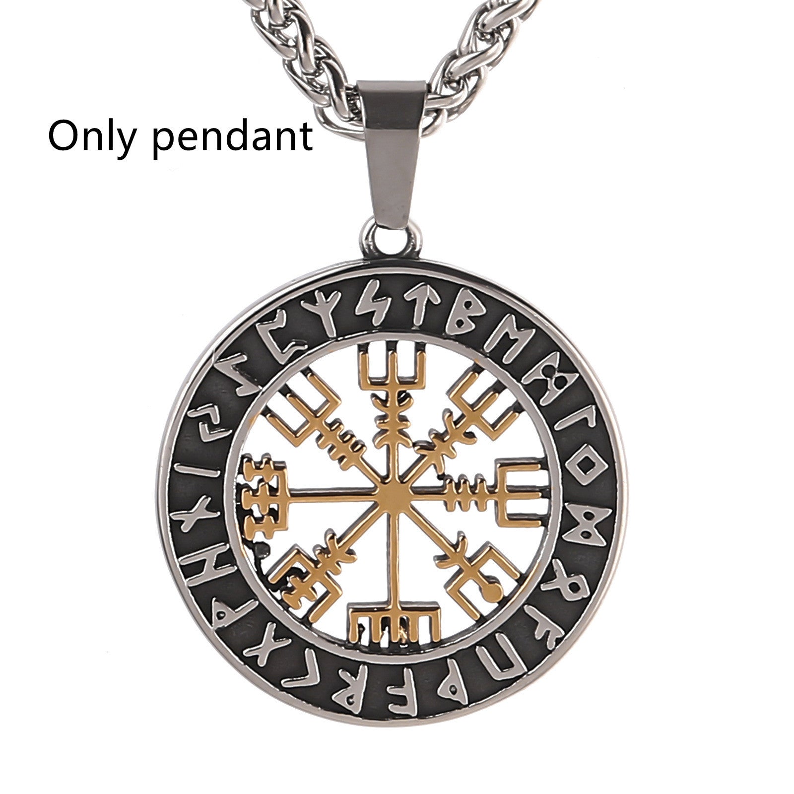 Lun Rune Pendant Necklace Men - Nyaabs