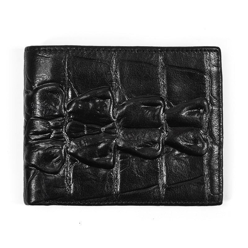 Men's Leather Wallet Embossed Wallet Crazy Horse Leather - Nyaabs