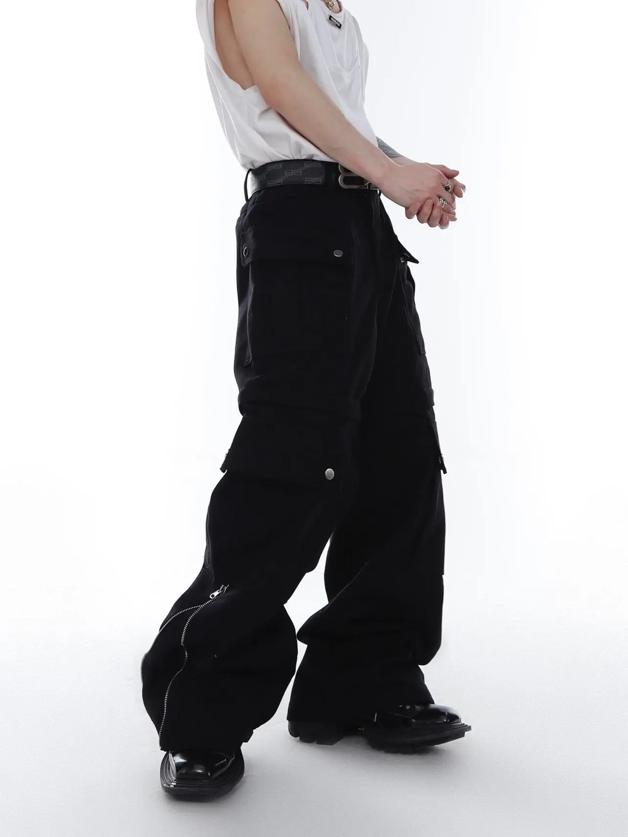 Unisex White Wide Leg Pants For Men - Nyaabs