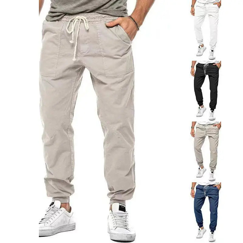 Spring And Autumn Men's Casual Pants Loose Tappered Trousers Leisure Sports Outdoor Overalls - Nyaabs