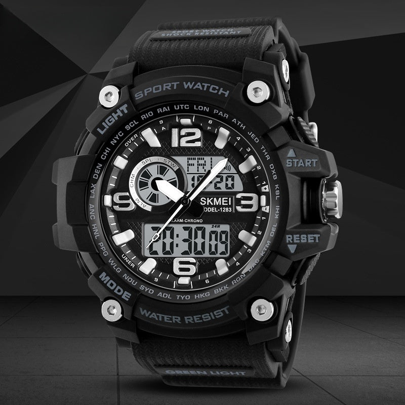 Sports Waterproof Electronic Watch Multifunctional Men - Nyaabs