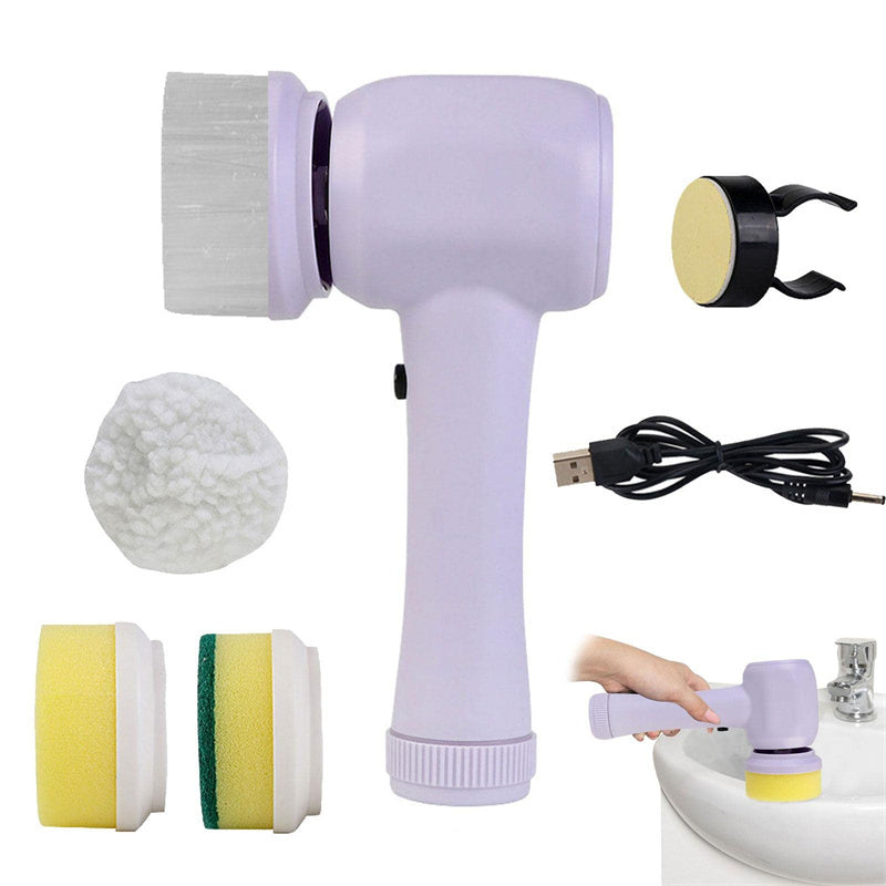 Electric Cleaning Brush 4 In 1 Spinning Scrubber Handheld Electric Cordless Cleaning Brush Portable nyaabs.com