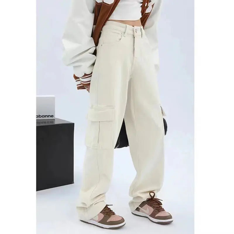 Loose Large Straight High Waist Casual Wide Leg Pants - Nyaabs