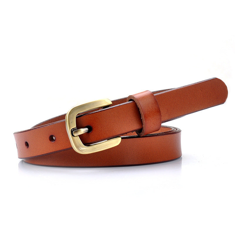 Genuine Genuine Cowhide Vintage Women's Belt - Nyaabs