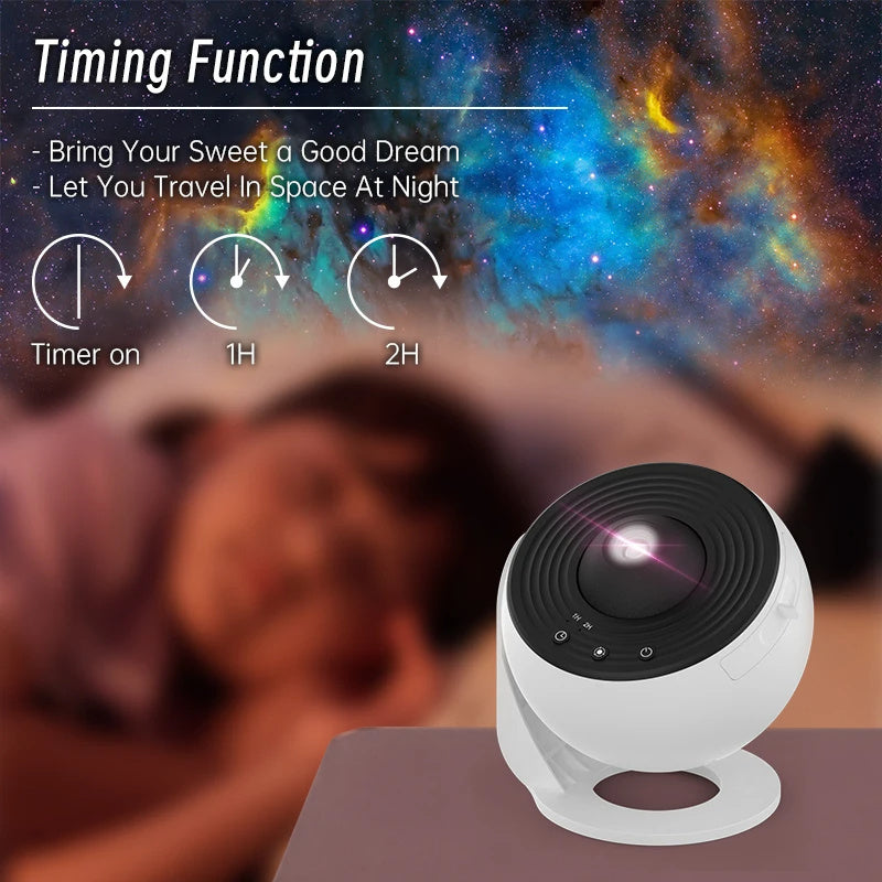 Night Light Galaxy Projector Starry Sky Projector 360 Rotate Planetarium Lamp For Kids Bedroom Valentines Day Gift Wedding Deco - Nyaabs