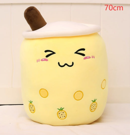 Cute Fruit Drink Plush Stuffed Soft Strawberry Milk Tea Plush Boba Tea Cup Toy Bubble Tea Pillow Cushion Kids Gift - Nyaabs