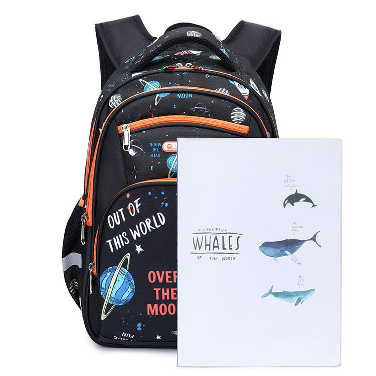 Primary School Boys Large Capacity Children's Backpack Space Schoolbag - Nyaabs