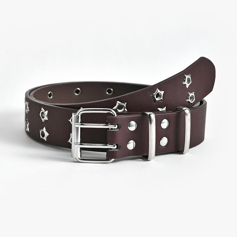 Women's Fashion Stars Decorative Double-row Belts - Nyaabs