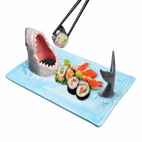 Internet Celebrity Seaside Shark Ceramic Plate Dumpling Plate Meal Kitchen Decoration Sushi Plate Beautiful Tableware - Nyaabs