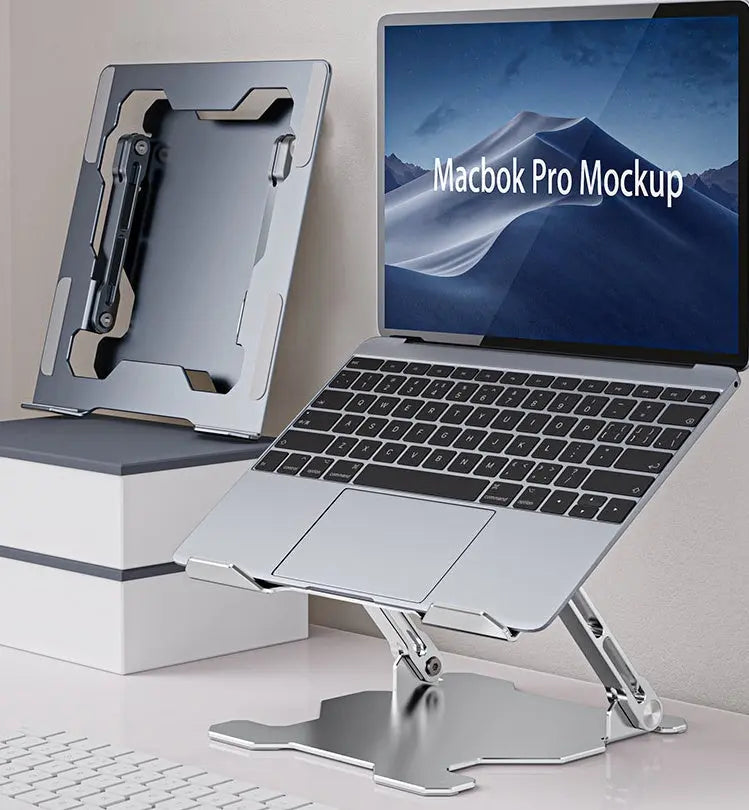 Adjustable Laptop Stand Portable Computer Stand Aluminum Alloy Laptop Riser Compatible Laptop Stand Holder - Nyaabs