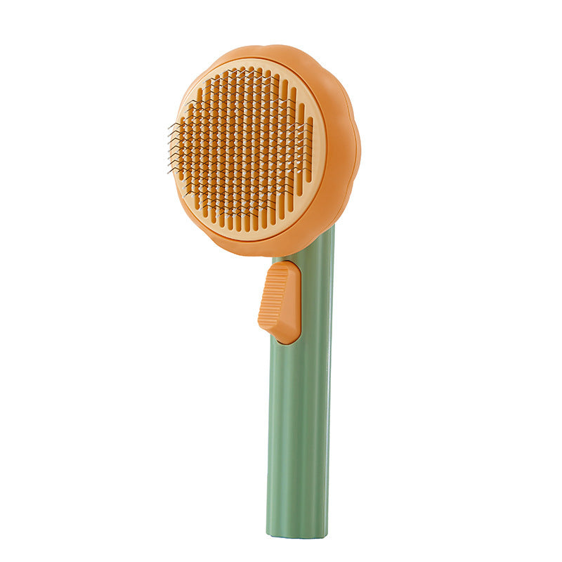 New Pet Cat Brush Hot Selling Hand-held Steel Wire Self-cleaning Comb Looper For Hair Removal nyaabs.com