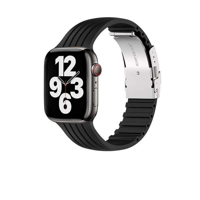 Silicone Stripe IWatch Strap For Men And Women - Nyaabs