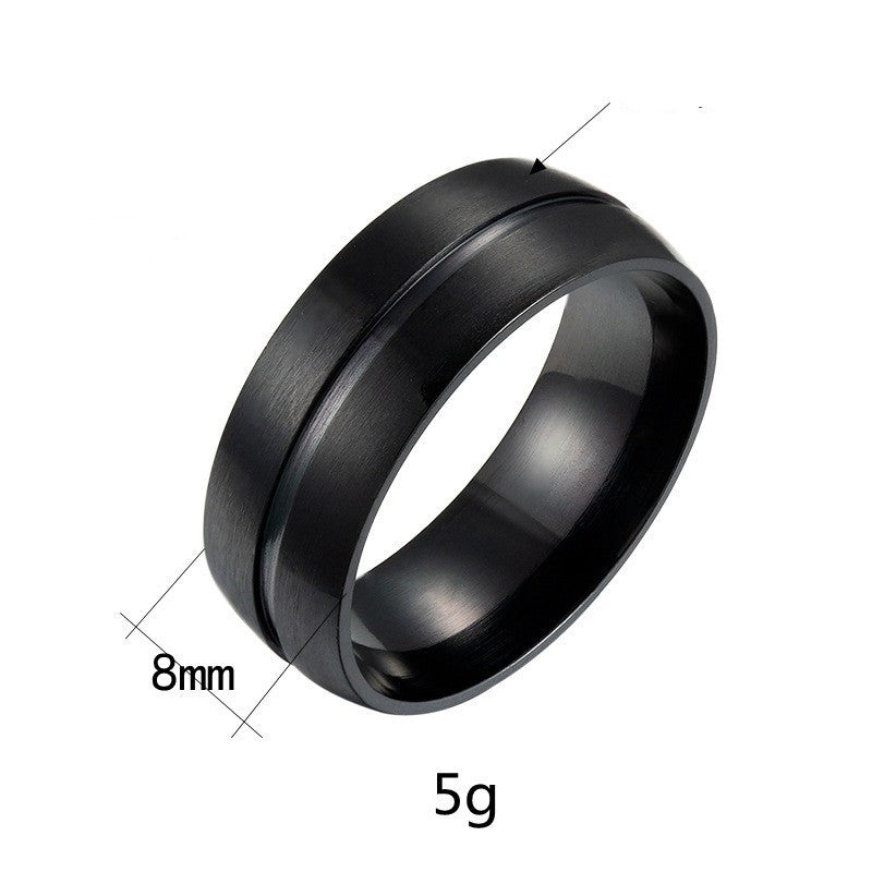 Stainless Steel Ring Black For Men - Nyaabs