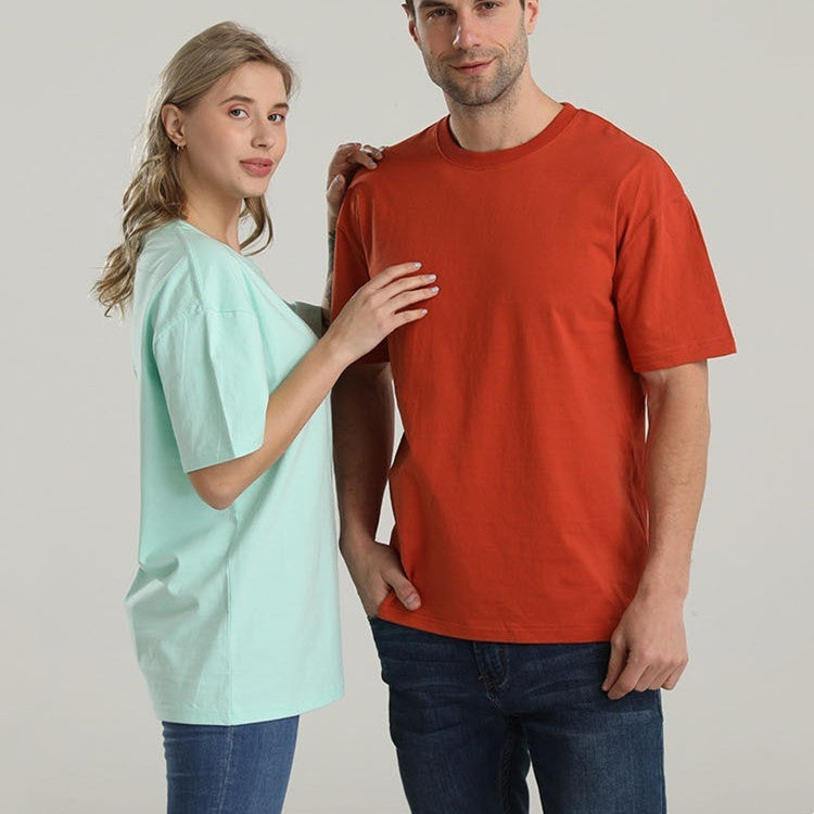 Solid Color Blank Heavy Cotton Short Sleeve T-shirt - Nyaabs