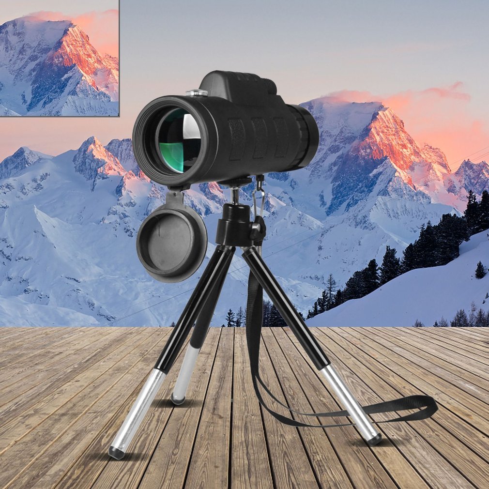 Compatible with Apple, Monocular Telescope Zoom Scope with Compass Phone Clip Tripod - Nyaabs