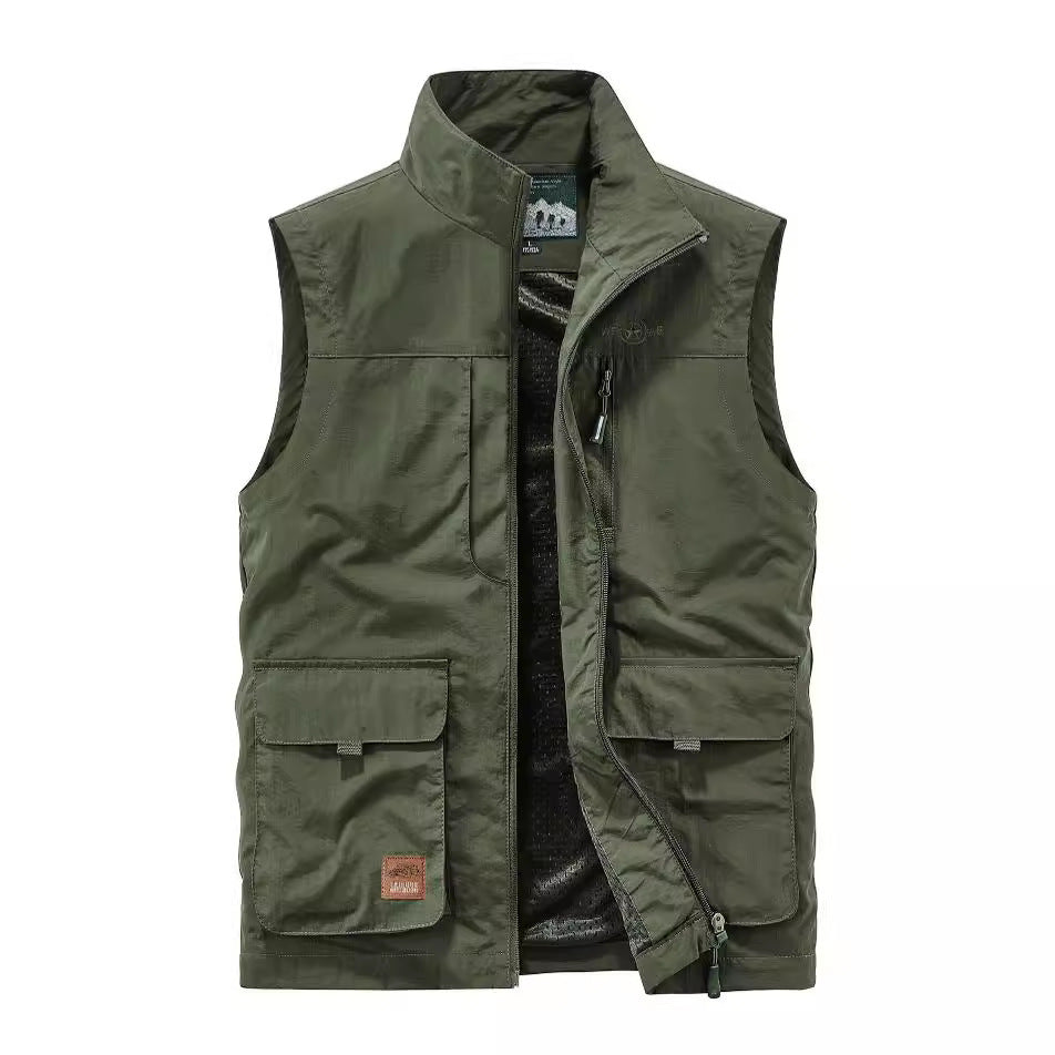 Outdoor Tourism Multi-pocket Work Pants Vest Jacket nyaabs.com