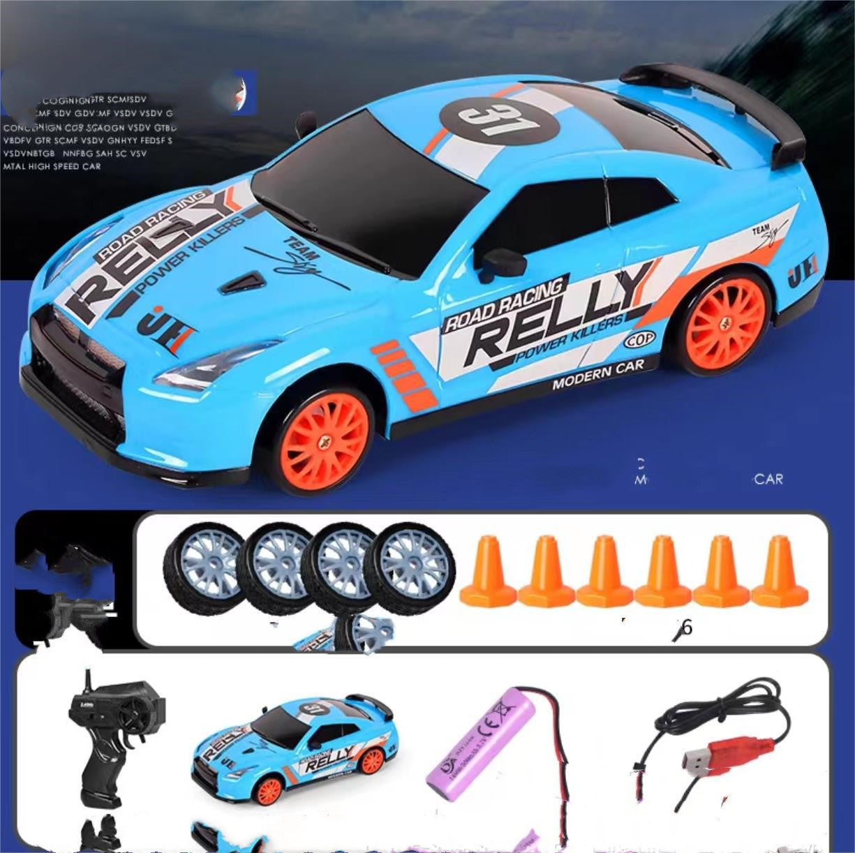 2.4G Drift Rc Car 4WD RC Drift Car Toy Remote Control GTR Model AE86 Vehicle Car RC Racing Car Toy For Children Christmas Gifts - Nyaabs