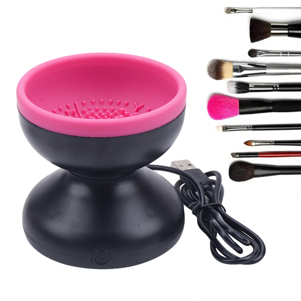 Electric Makeup Brush Cleaner Machine Portable Automatic USB Cosmetic Brush Cleaner Tools For All Size Beauty Makeup Brushes Set - Nyaabs