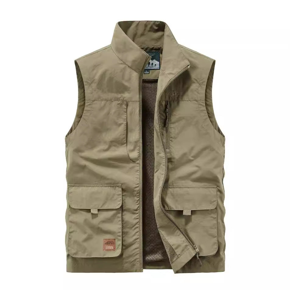 Outdoor Tourism Multi-pocket Work Pants Vest Jacket nyaabs.com