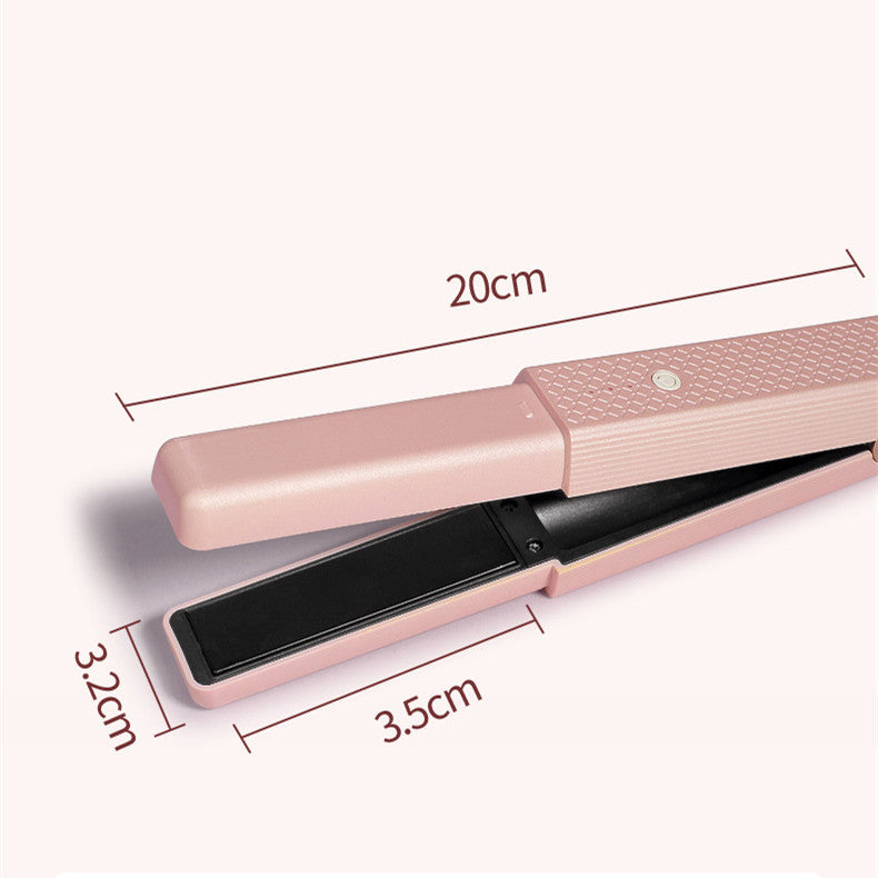 Hair Straightener Cordless Usb Hair Straightener Mini Ceramics Hair Curler 3 Constant Temperature Portable Flat Iron For Travel - Nyaabs