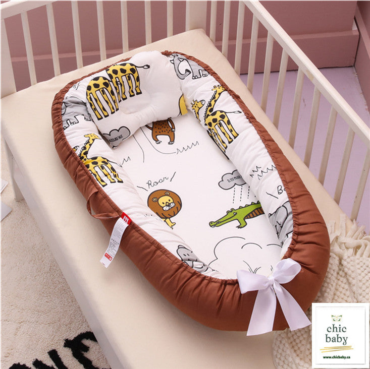 Baby Removable And Washable Bed Crib Portable Crib Travel Bed For Children Infant Kids Cotton Cradle - Nyaabs