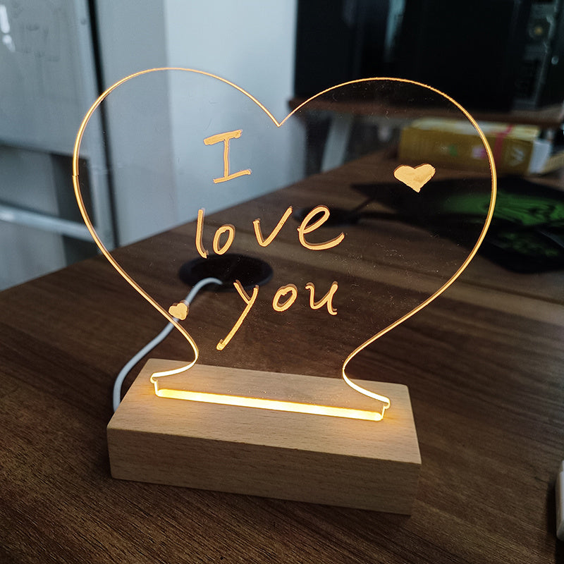 Creative Note Board Creative Led Night Light USB Message Board Holiday Light With Pen Gift For Children Girlfriend Decoration Night Lamp - Nyaabs