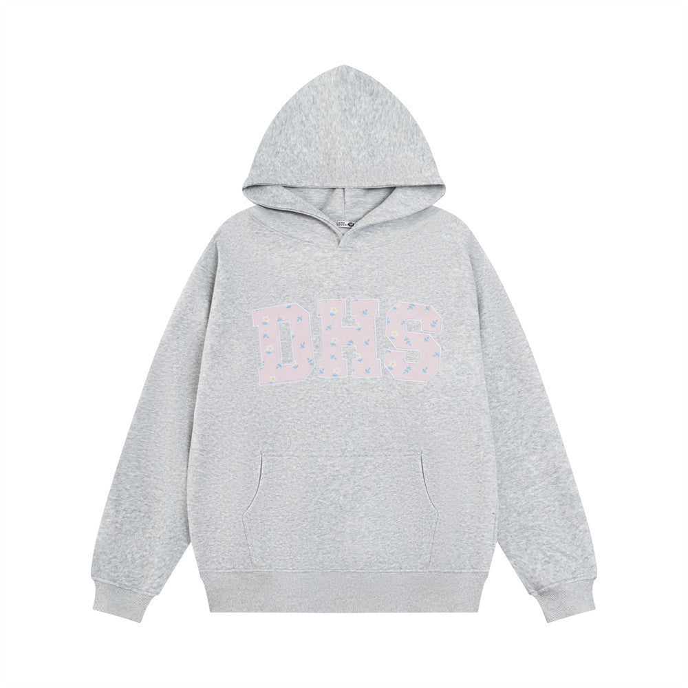 Letter Patch Embroidered Hoodie - Nyaabs